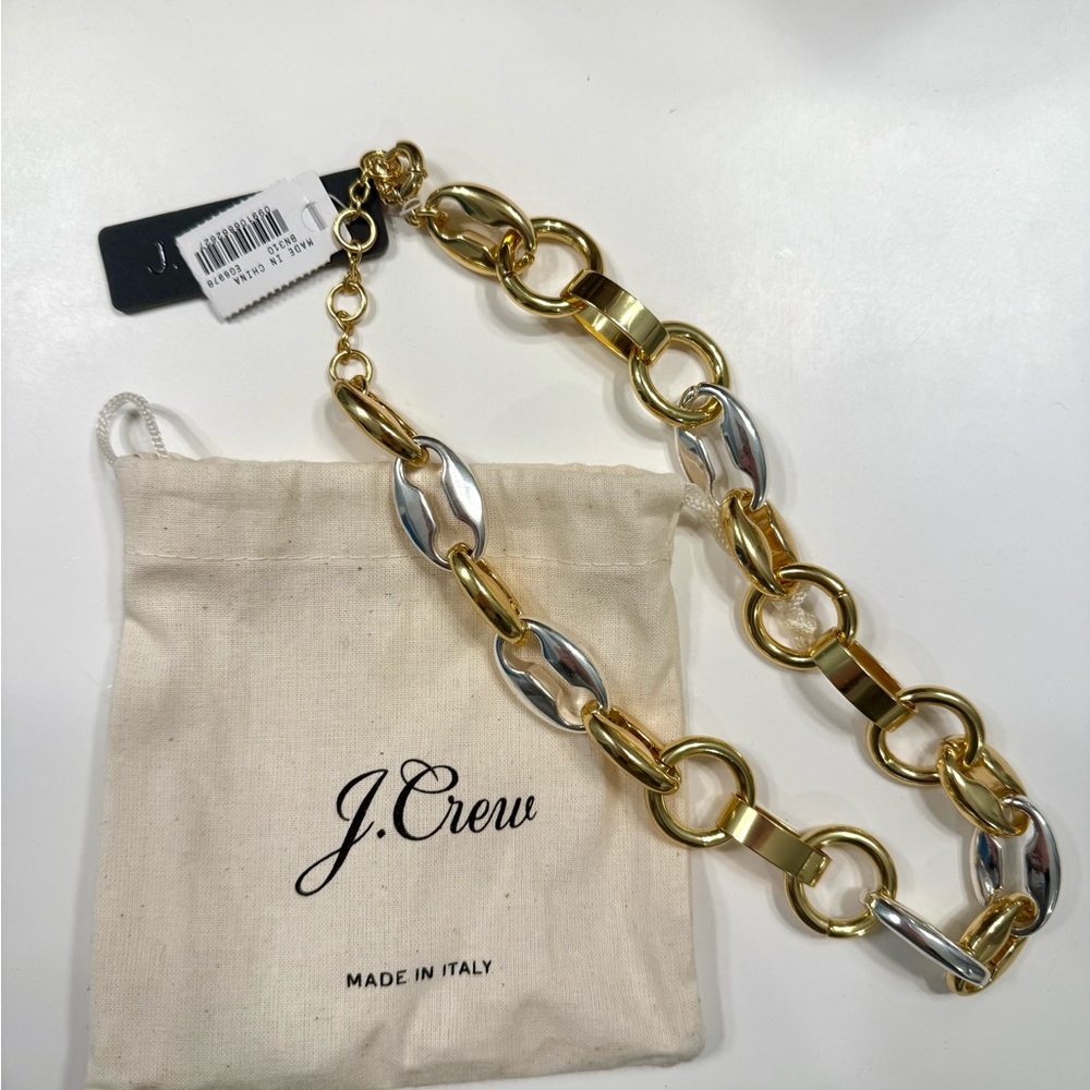 J. Crew mixed metal chainlink necklace - Picture 2 of 5